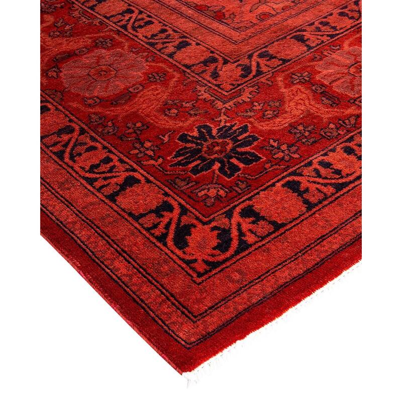 Vibrance, One-of-a-Kind Hand-Knotted Area Rug - Red, 8' 1" x 10' 5" - 8' 1" x 10' 5"