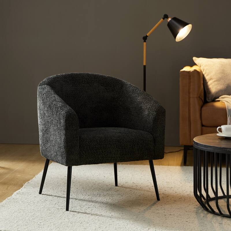 Hal Modern Boucle Armchair with Metal Legs by HULALA HOME