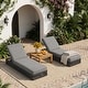 preview thumbnail 106 of 112, Patio Recline Chairs Adjustable Chaise Lounge with Cushions (Set of 2)