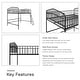 preview thumbnail 11 of 27, The Novogratz Bushwick Metal Loft Bed