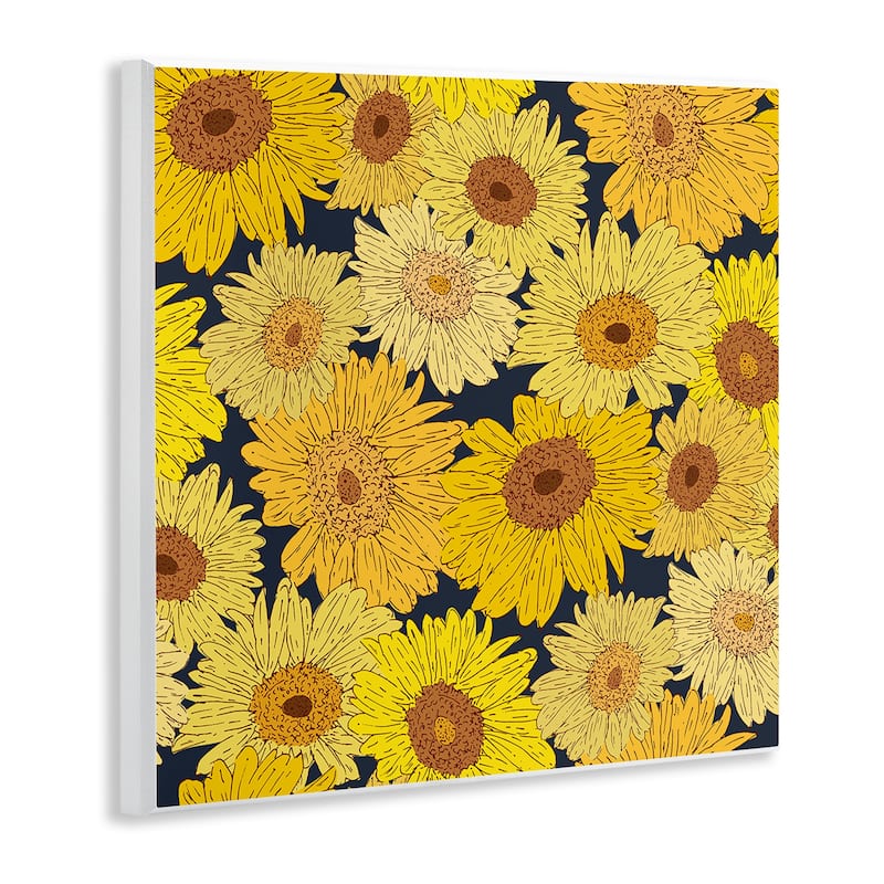 Stupell Charming Country Sunflowers Pattern Wall Plaque Art Design By Sazerelli Designs