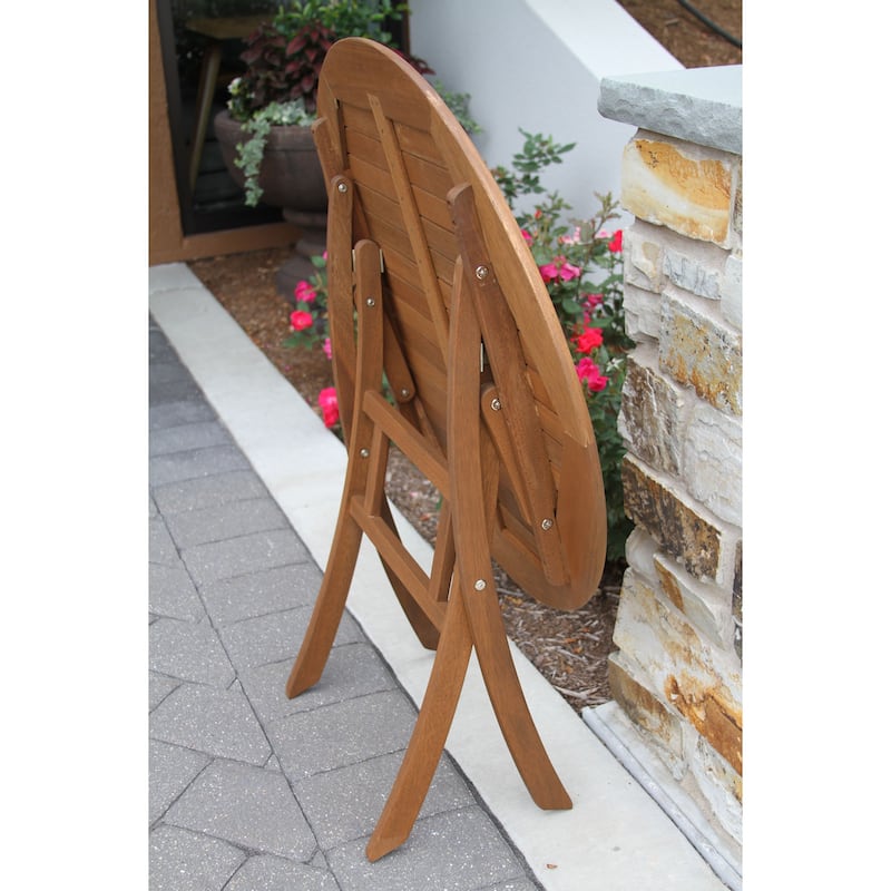 Eilaf 30" Folding Eucalyptus Bistro Table