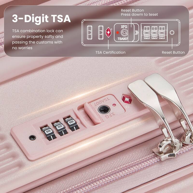 18" Carry On Luggage with Front Open Door &Laptop Interlayer, Hard Shell Suitcase Built-In TSA Luggage Lock