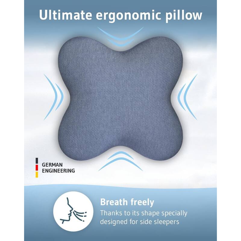 Memory Foam Bed Pillow Ergonomic with Quick Drying Thermic Pillowcase