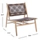 preview thumbnail 45 of 62, SAFAVIEH Bandelier Open Leather Weave Squared Accent Chair. - 26" W x 32" D x 31" H