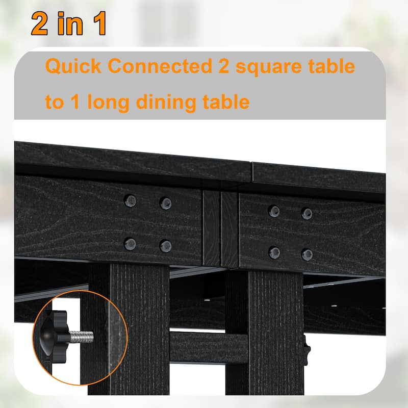 5 Piece HDPE Outdoor Dining Table Sets