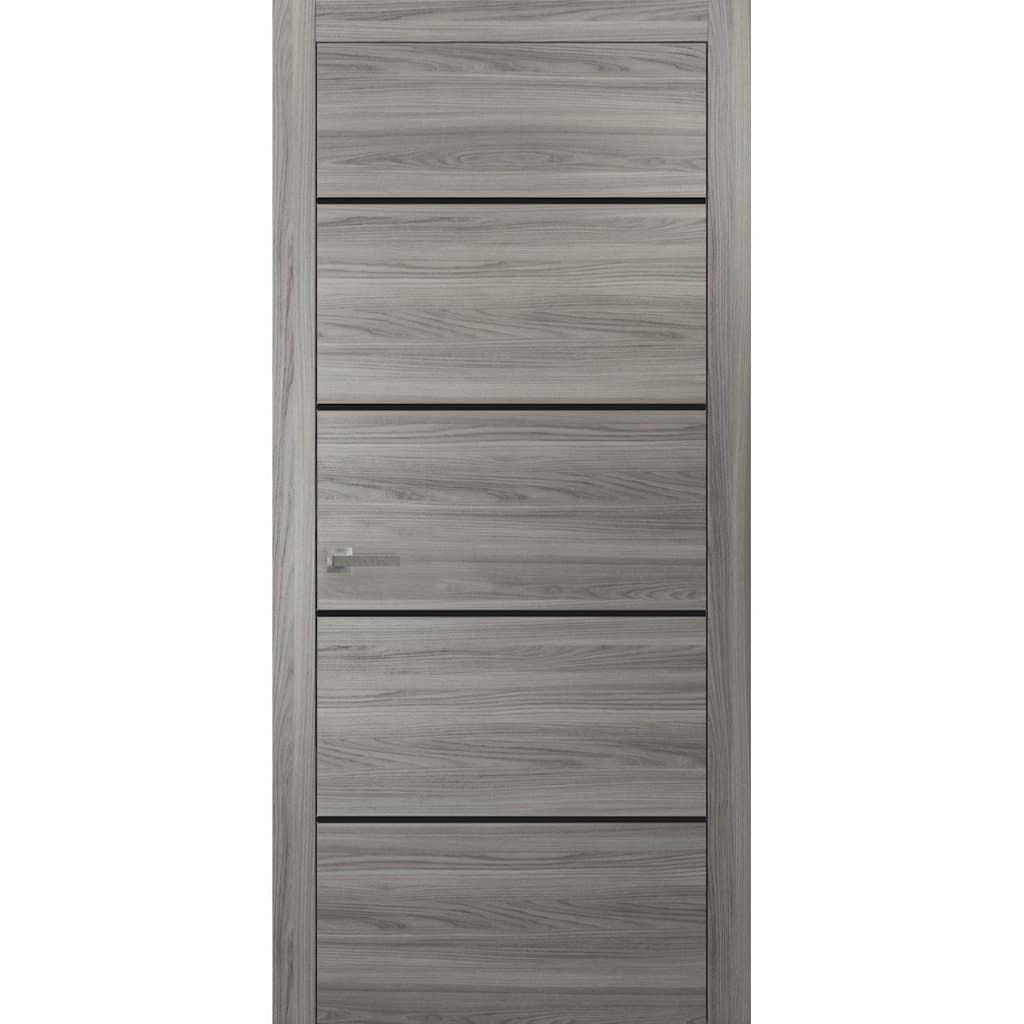 Solid French Door 18 x 80 Planum 0015 Ginger Ash with| Bathroom