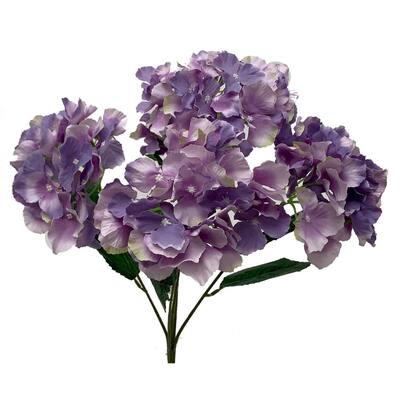 Purple Hydrangea Bush Artificial Flowers