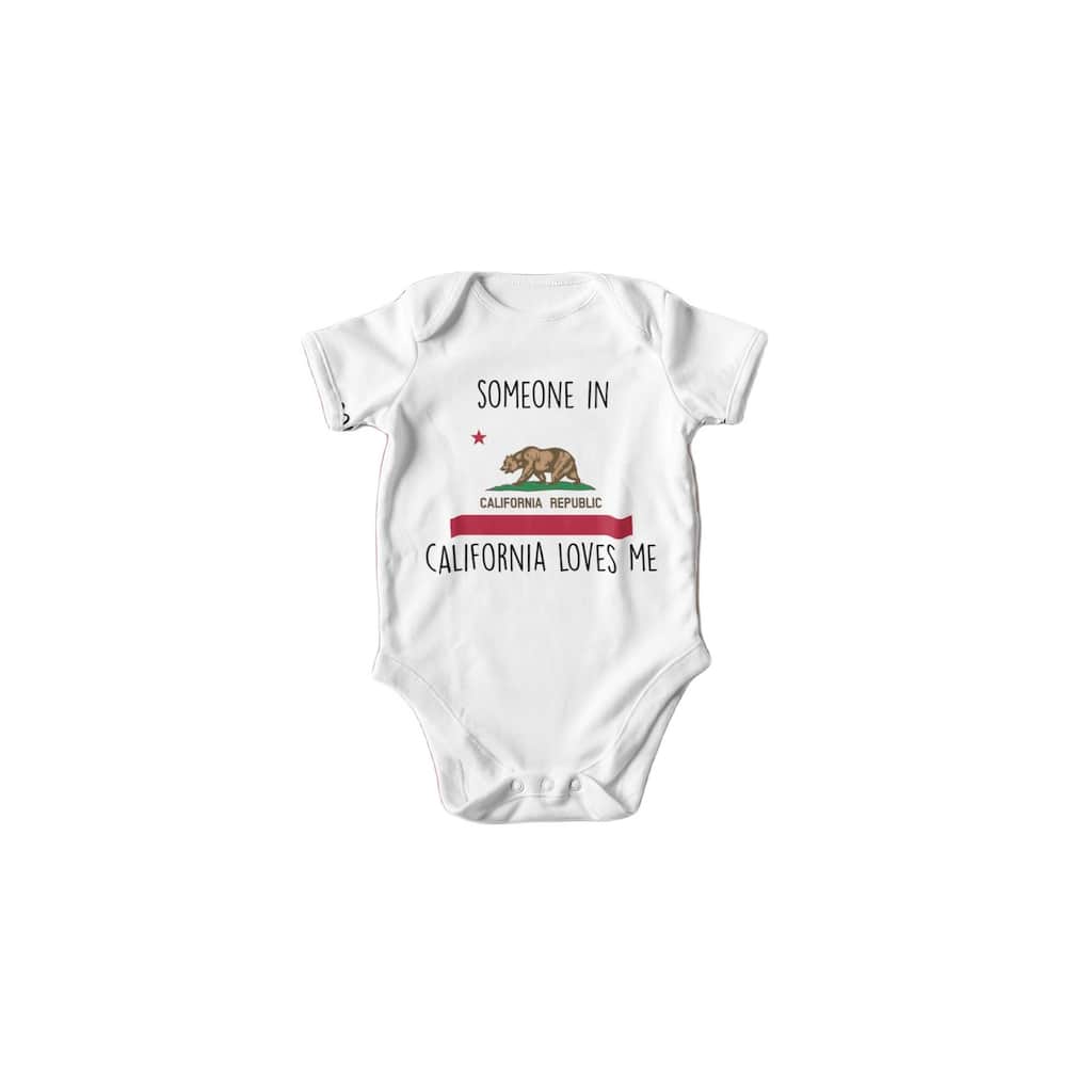 California Flag - Baby Boy Girl Clothes Infant Bodysuit Funny Cute Newborn