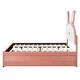 preview thumbnail 21 of 25, Rabbit-Shaped Platform Bed with Embedded LED Lights,Trundle and 3 Drawers