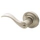 preview thumbnail 2 of 2, Baldwin Wave Style Single Cylinder Keyed Entry Door Knob Set with Wave Lifetime Satin Nickel