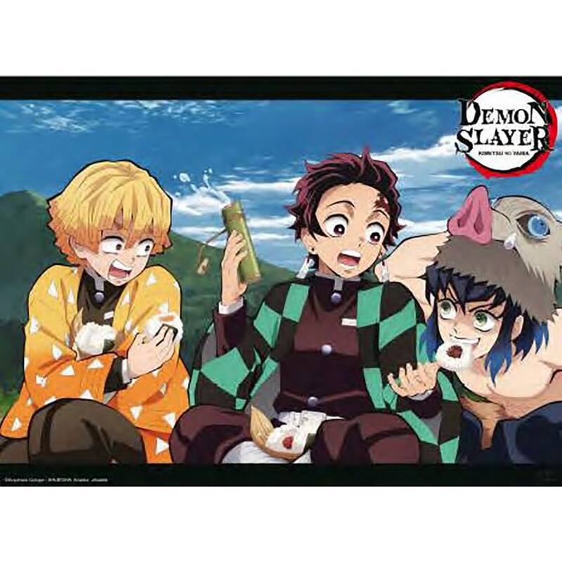 Demon Slayer Tanjiro, Zenitsu and Inosuke Art Poster - 36 x 24 Inch