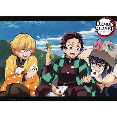 Demon Slayer Tanjiro, Zenitsu and Inosuke Art Poster - 36 x 24 Inch