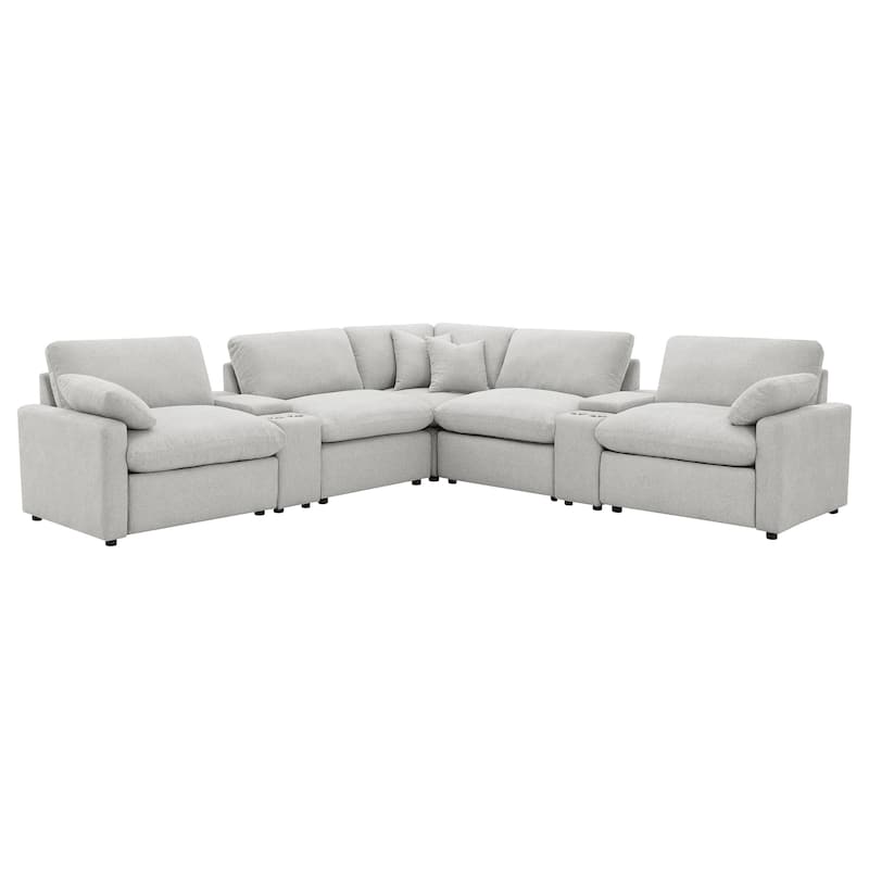Collins 7-Piece Modular Power Reclining Sectional - Grey