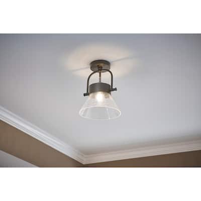 Kichler Lighting Aldean 1-Light Olde Bronze Semi-Flush Mount Light