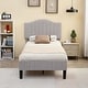 preview thumbnail 3 of 21, VECELO Height Adjustable Upholstered Kids Bed Frame,Twin Size Bed Set of 2