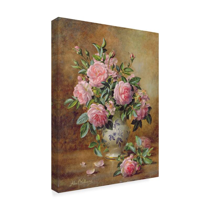 Albert Williams 'A Medley of Pink Roses' Canvas Art