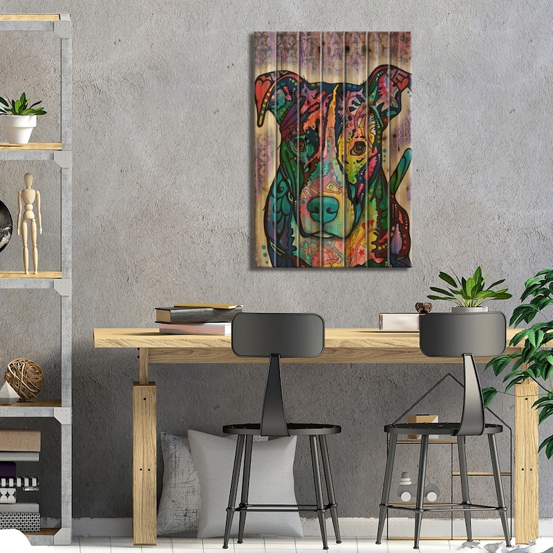 Luv Me Print On Wood by Dean Russo - Multi-Color