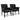 Gymax Set of 2 Arm Chair Guest Chair Home Office w/ Wooden Legs Black