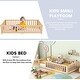 preview thumbnail 48 of 79, Modern Floor Bed with Safety Guardrails and Door, Suitable for Kids