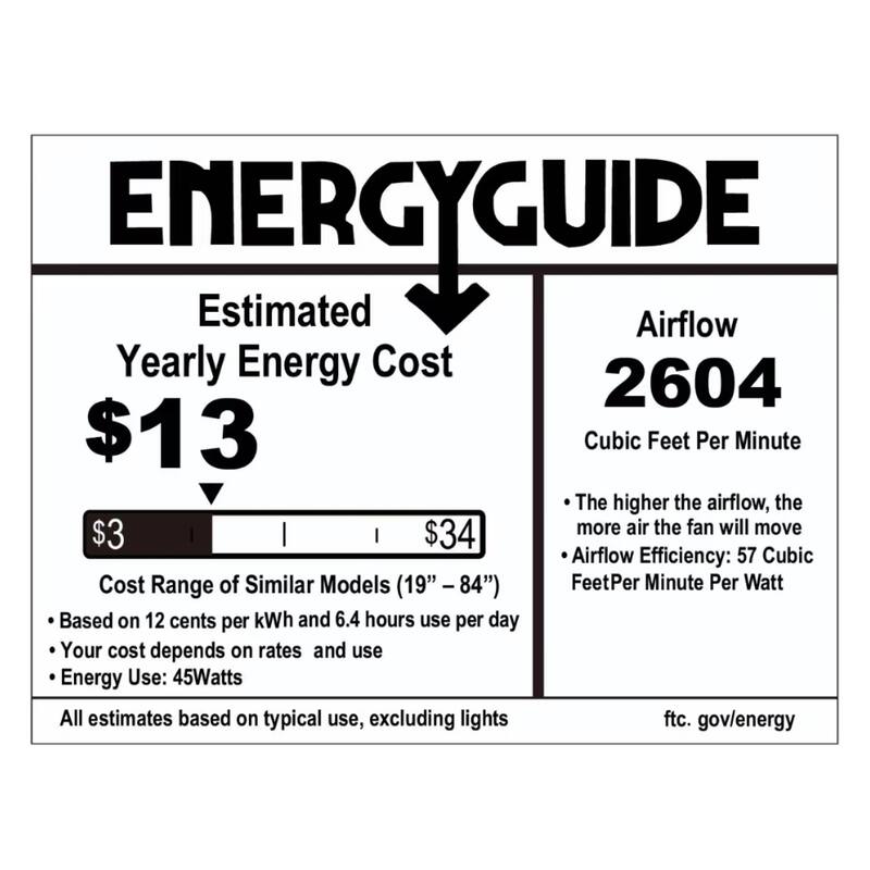 52" Farmhouse Style WiFi Smart Enabled Ceiling Fan, Bulbs Included - 52" x 52" x 14"/19"