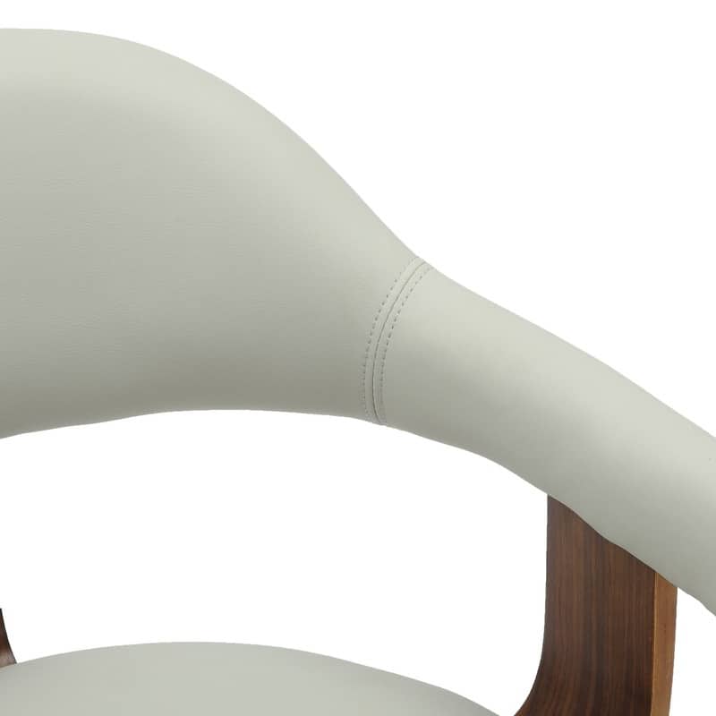 Brivo Modern Leather Swivel Accent Dining Chair in Solid Wood Frame with Open Curved Back Design for Home Living or Dining Room