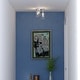 preview thumbnail 7 of 9, Park Ridge 3-Light Semi Flush Mount Lighting Fixture, Clear Cylinder Glass Shade Low Ceilings, Hallway, Kitchen