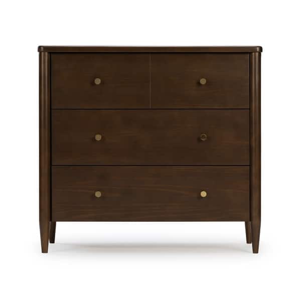 knobs for dark brown dresser RZDEAL 4pcs Solid Brass Cabinet Pulls Cabinet Drawer Gold Knobs Modern Handles(1"x1"/25mmx25mm),Brushed Brass Finish existing holes and secure The cheapest way to make
