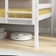 preview thumbnail 23 of 24, Solid Wood Twin Over Twin Bunk Bed with Guardrails and Ladder