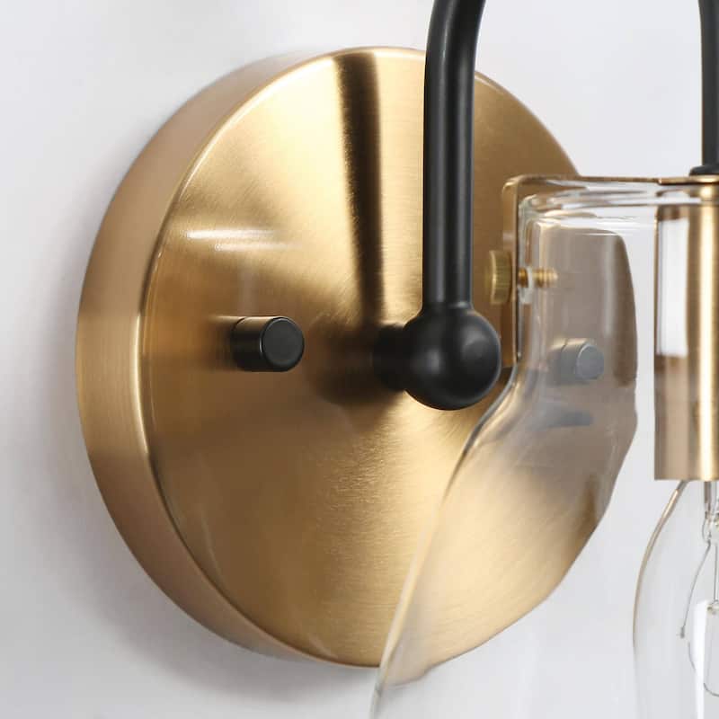 Coria Mid-Century Modern 1-light Glass Wall Sconces Linear Bathroon Vanity Lights