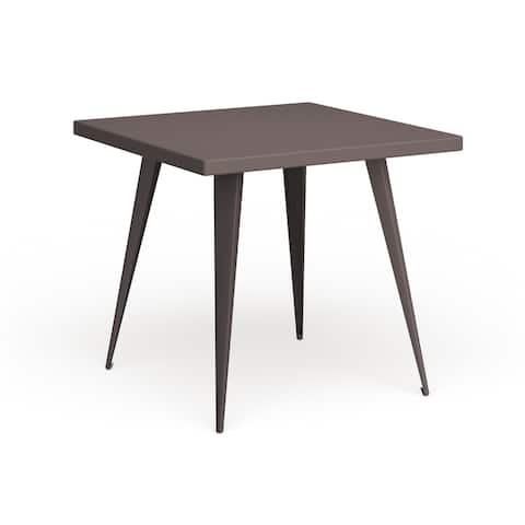 Carbon Loft Swan Industrial Square Metal Dining Table