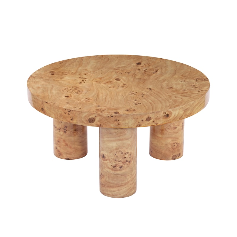 Christopher Knight Home - Barrister Modern 31.5" Round Coffee Table with Sculptural 3-Leg Base, Versatile for Living Areas