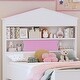 preview thumbnail 10 of 13, 3PS A Set Of Kids Fun House-Shaped Wooden Bed with Nightstand and Storage Rack