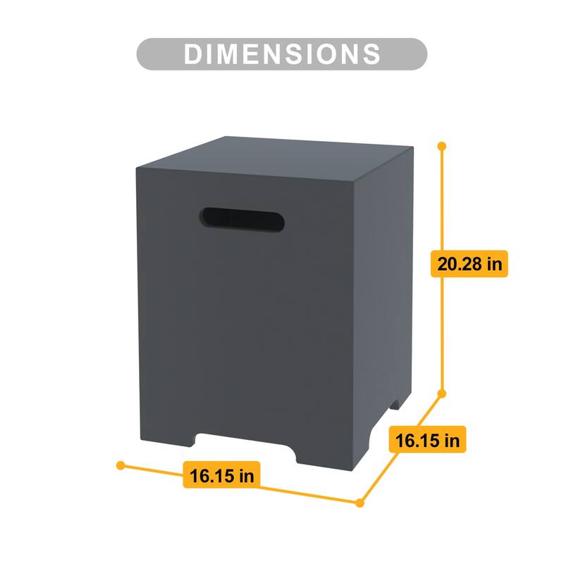 Outdoor/Indoor Square Propane Tank Cover for Propane Gas Fire Pits