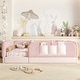 preview thumbnail 114 of 124, Twin/Full/Queen Teddy Fleece Floor Bed with Upholstered Safety Rails and Pocket