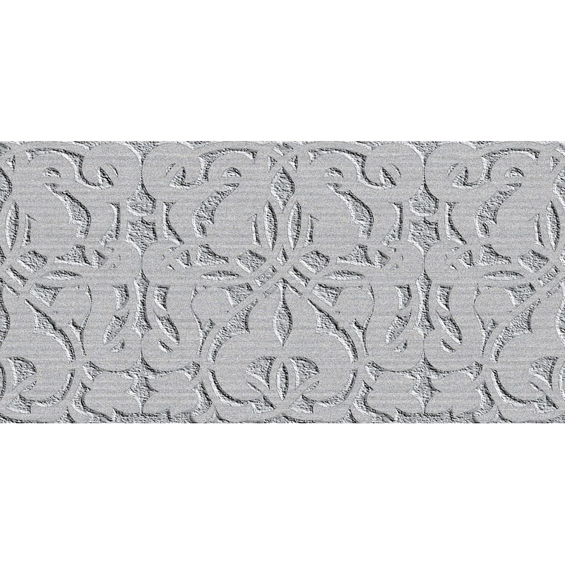 Floral 12 x 24 Ceramic Tile for Wall in Grey