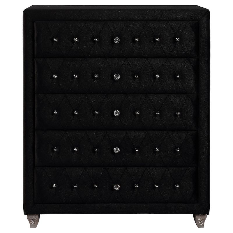 Deanna Modern Classic Upholstered Tufted 5-drawer Bedroom Chest