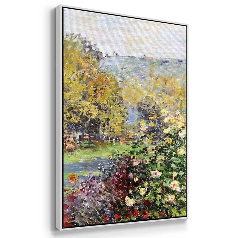The Corner of the Garden at Montgeron, 1876 - Multi Piece Framed Canvas