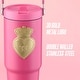 preview thumbnail 13 of 13, Juicy Couture Flip Flow Hydration Stainless Steel Screw Top Tumbler with Flip Straw and Carry Handle