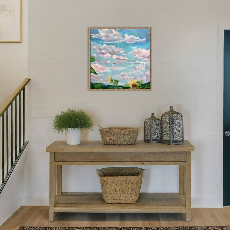 Sunflowers in Ukraine by Alexandra Higgins Framed Canvas Wall Art Print