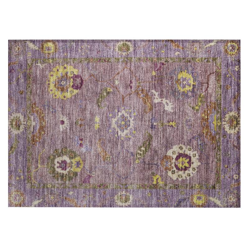 Machine Washable Indoor/ Outdoor Traditional Boho Chantille Rug