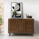 preview thumbnail 26 of 41, Gius Contemporary Multifunctional Manufactured Wood Frame Sideboard with Beech Wood Doors by HULALA HOME Espresso