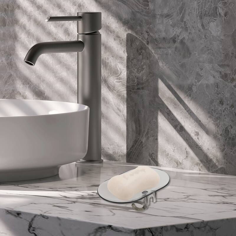Waterproof with Hook Soap Holder for Bathroom 5.51"x3.54"x1.73" 1 Pc - Gray
