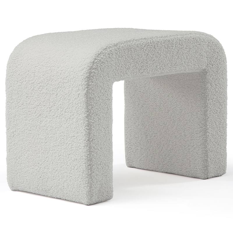 Modern Vanity Stool, Large Foot Rest Ottoman, Extra Seating Shoe Bench for Living Room, Entryway, Bedroom Dressing Chair