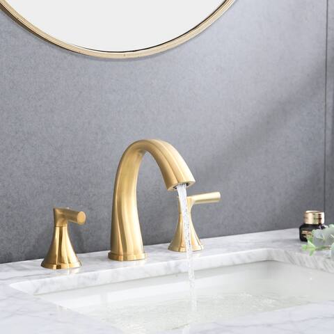 BATHLET Widespread Bathroom Sink Faucet with Drain Assembly