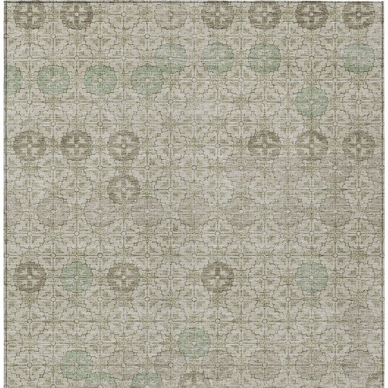 HomeRoots Geometric Transitional Rectangle Outdoor Rug