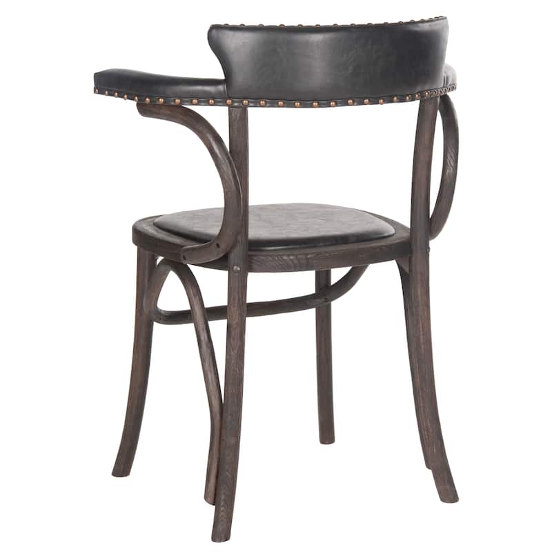 SAFAVIEH Country Tiara Antique Black Arm Chair - 24Wx20Dx32H