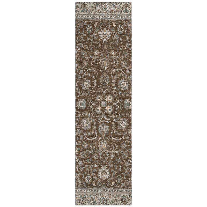 Machine Washable Indoor/ Outdoor Traditional Arvada Chantille Rug