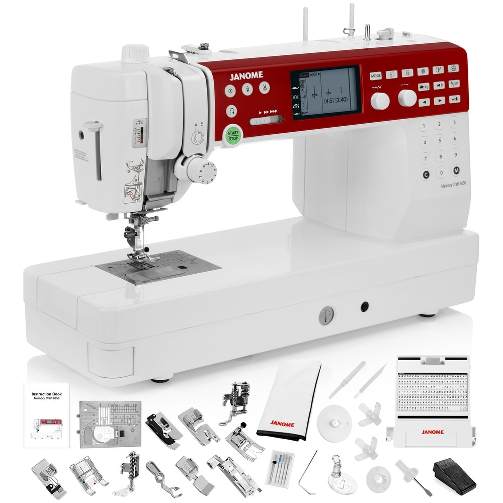 Janome Red Tip Sewing Machine Needles x 5 - Size 14 Embroidery Elna, 400E  500E