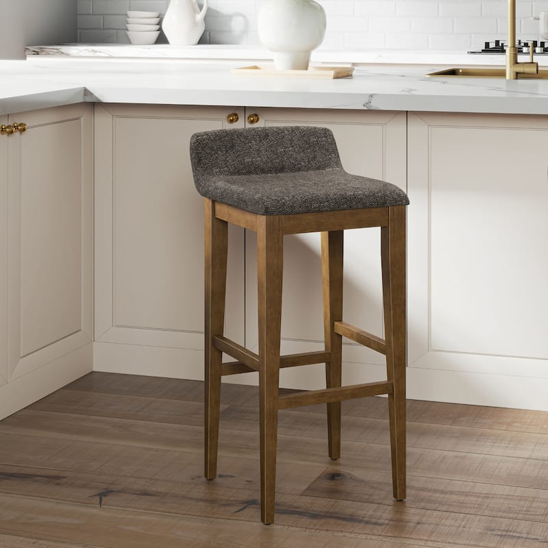 Hillsdale Renmark Counter Height Stool, Brushed Gray - 31.25H x 16.5W x 18.25D; Seat Height: 26.25"